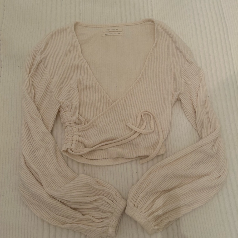 Urban Outfitters White Ribbed Top